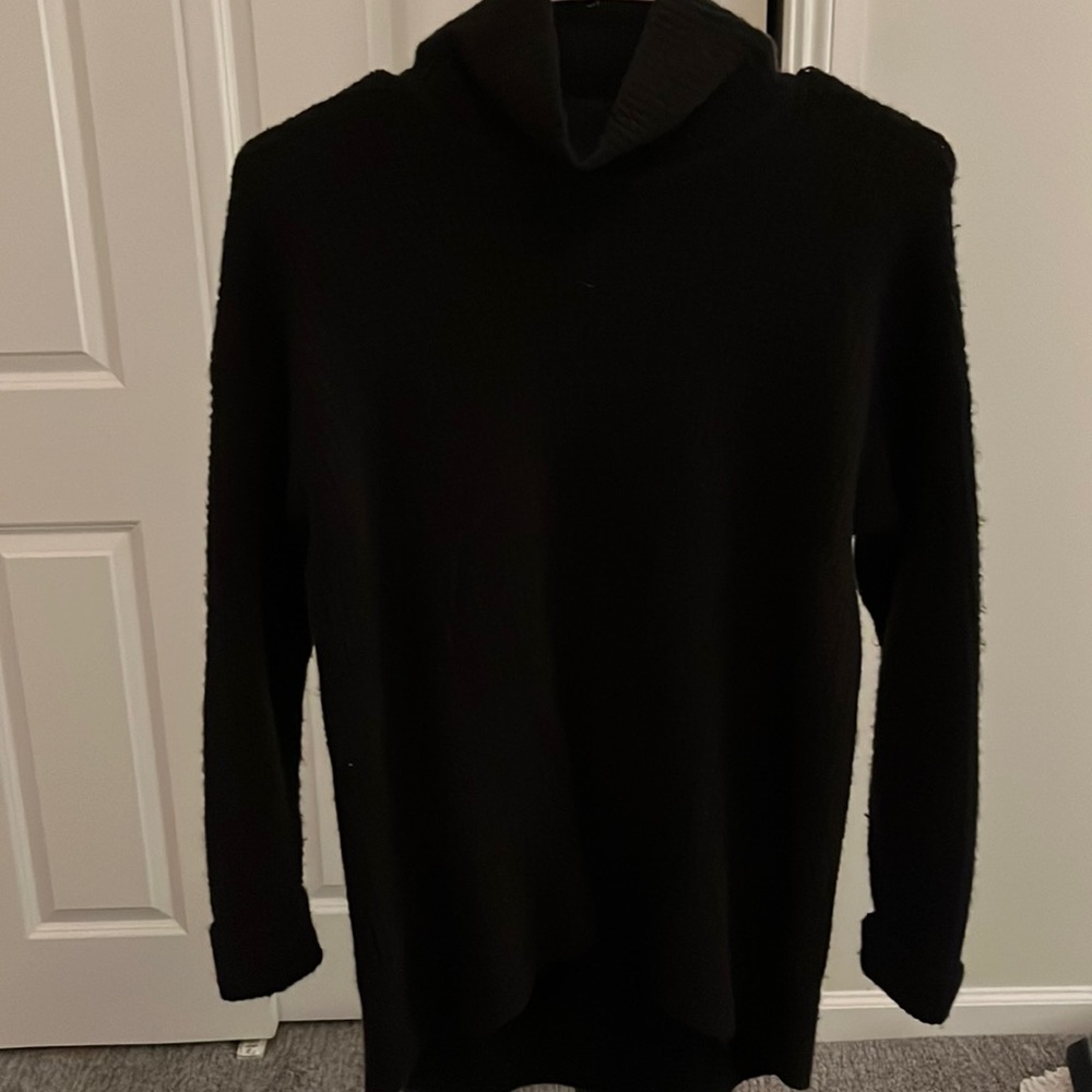 Madewell soft black turtle neck sweater.